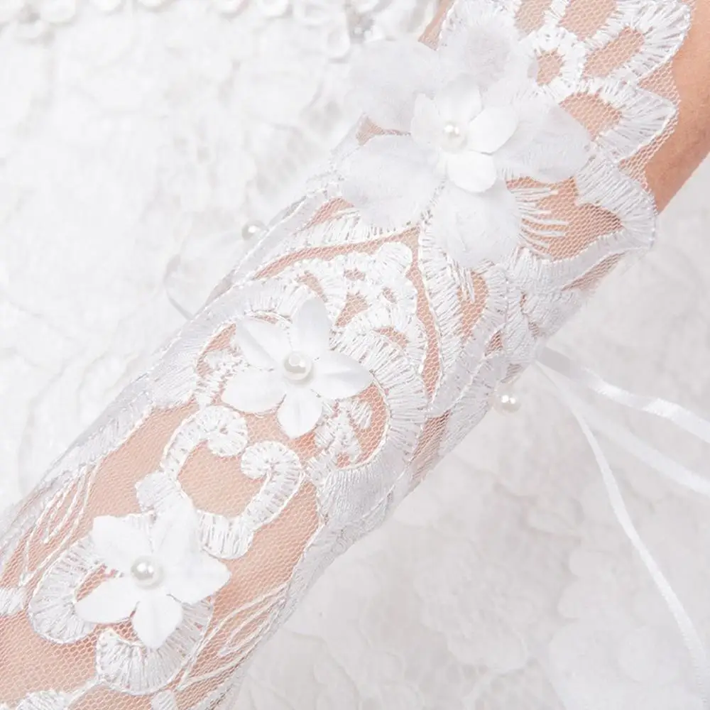 Wedding Accessories Gloves 2020 Applique Short High Quality Lace White Elegant Bridal | Свадьбы и торжества