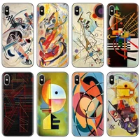 wassily kandinsky abstract artistic soft tpu case for iphone ipod touch 11 12 pro 4 4s 5 5s se 5c 6 6s 7 8 x xr xs plus max 2020