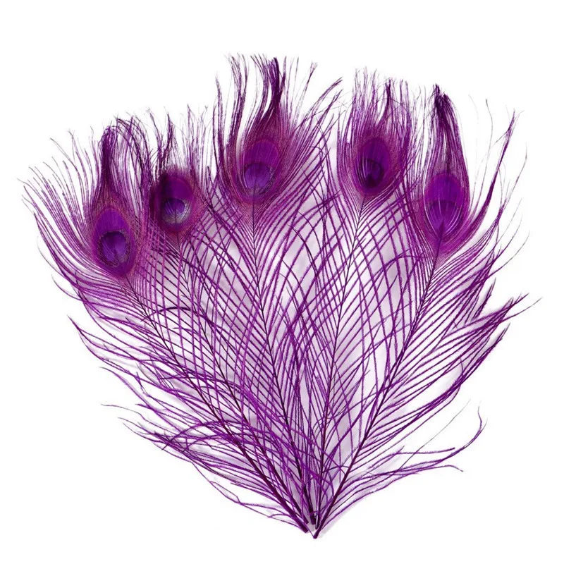 Оптовая продажа 100 шт./лот цветные окрашенные Lvory белые перья павлина для