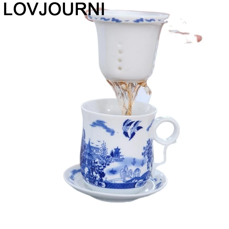 Большая чайная кофе Vajilla посуда для напитков Copo E Tazzine Caffe Cute Criativa Xicara дорожная