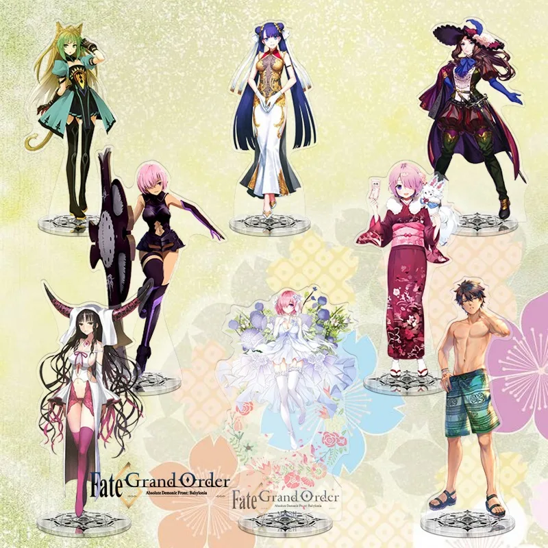 

Anime Fate/Grand Order Key Chain Zettai Majuu Sensen Cosplay Keychains Acrylic Figure Model Stand Sign Keyring Gift For Man