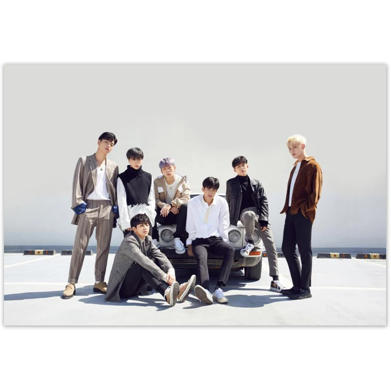 

Персонализированный постер KPOP iKON, украшение для дома, модный тканевый настенный постер 20x30 см, 27x40 см, 30x45 см