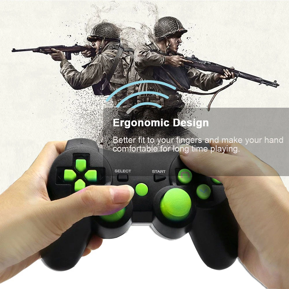 Для PS3 контроллер беспроводной двойной шок bluetooth-джойстик игровой контроллер для playstation 3 с зарядным кабелем 2 шт