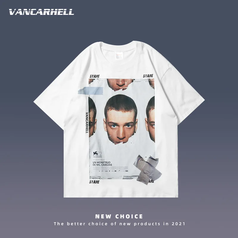 Футболка VANCARHELL с рисунком в стиле хип-хоп футболка коротким рукавом женская