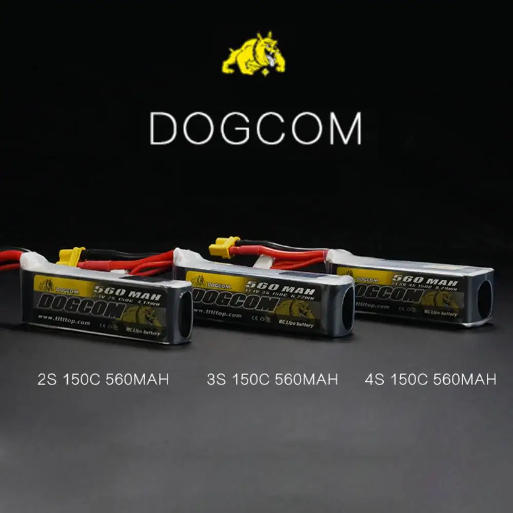 

DOGCOM 7,4 V/11,1 V/14,8 V 560mAh 150C 2S/3S/4S LiPo батарея для FPV гоночный Дрон RC Квадрокоптер XT60 вилка аксессуары запасные части