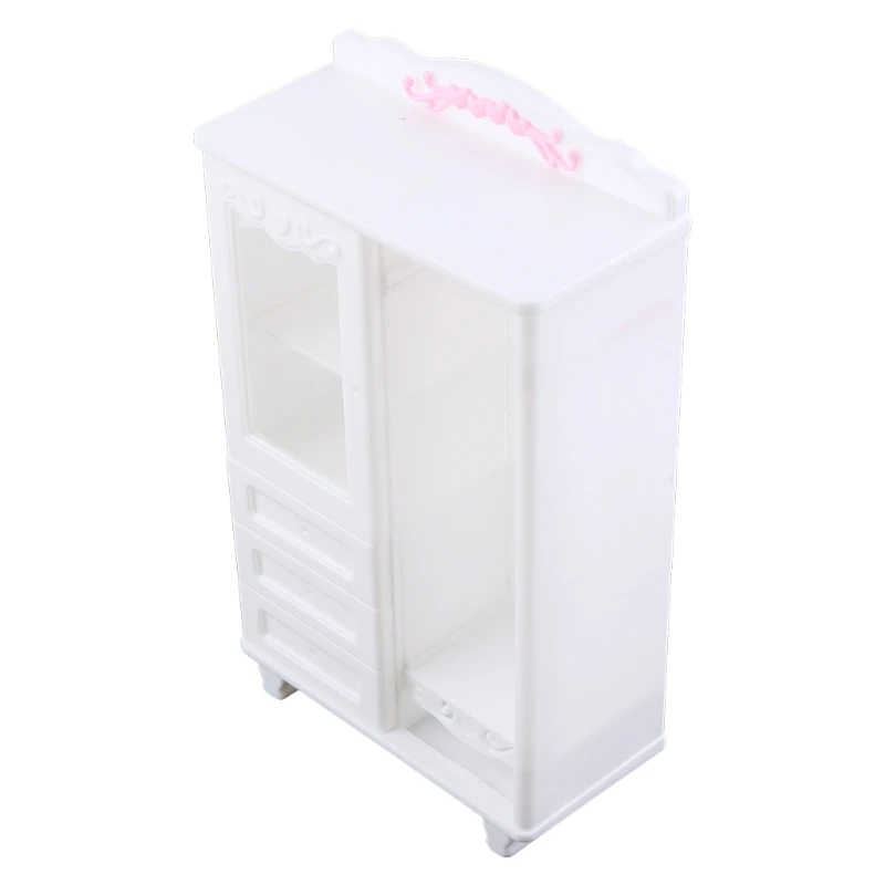 

New Luxury White Wardrobe Closet Accessories Furniture Girls Gift For Babie Doll