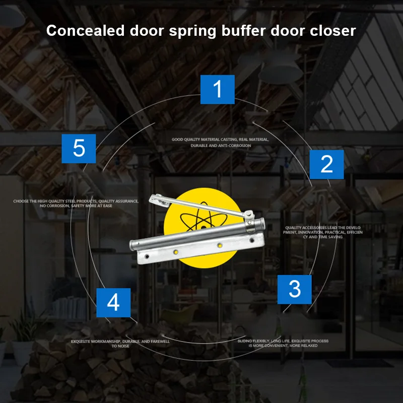 Автоматический Дверной самозакрывающийся буфер доводчик прочный для домашнего