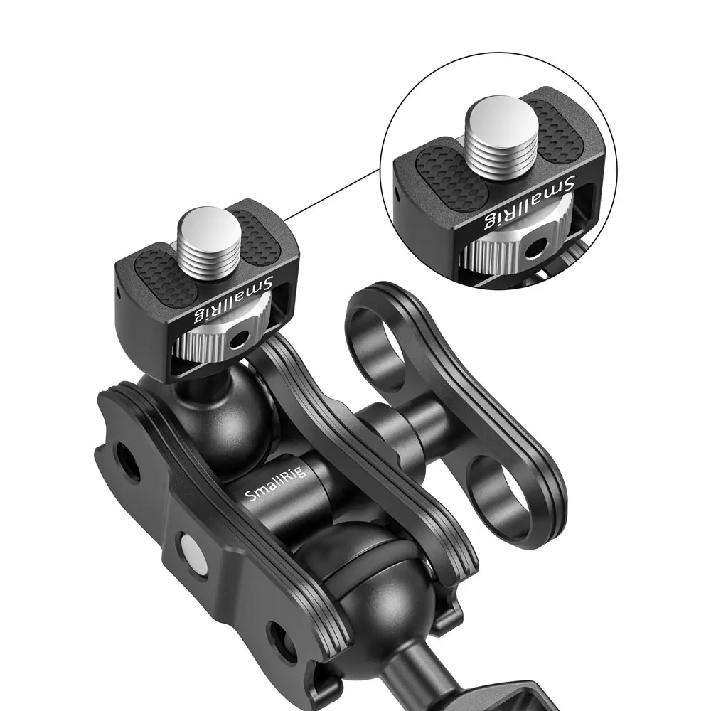 БЫСТРОРАЗЪЕМНАЯ шарнирная рукоятка SmallRig с двумя шариковыми головками 1/" винтовой регулируемый светильник для поддержки монитора 2070