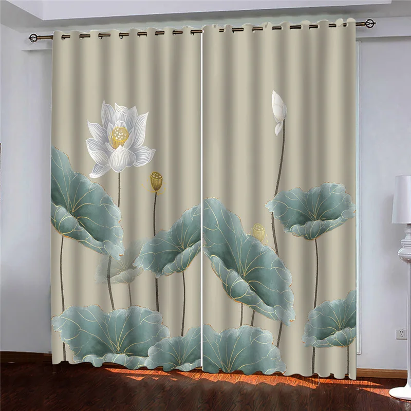 

2021 Custom 3D Curtains For Bedroom Living Room Curtains For Kitchen Window Curtain Thicken Blackout Curtains