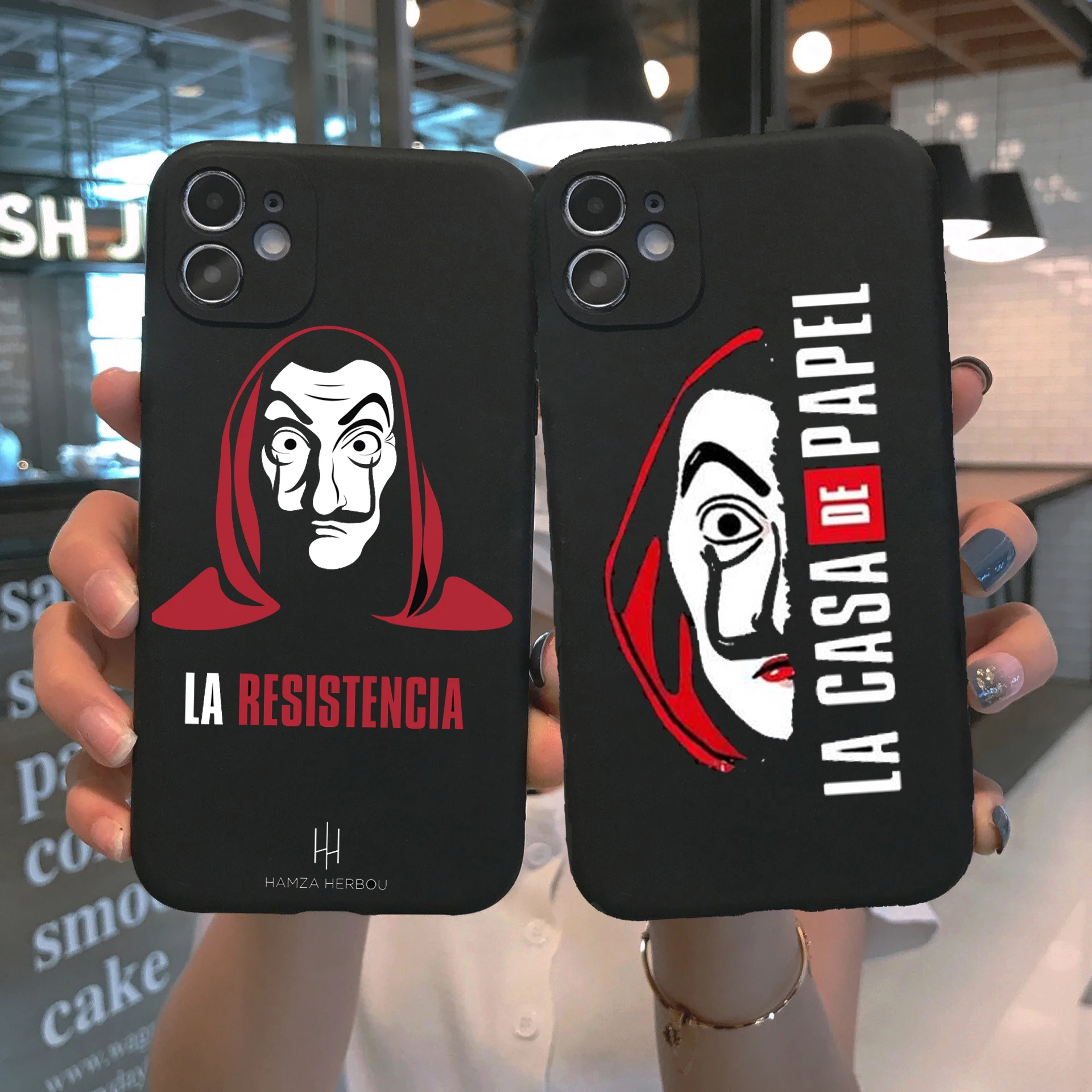 

PUNQZY Cartoon Funny ClipArt LA CASA DE PAPEL Phone Case For iPhone XR 12 Pro MAX 6 8 7 Plus X SE2020 XS MAX TPU Silicone Case