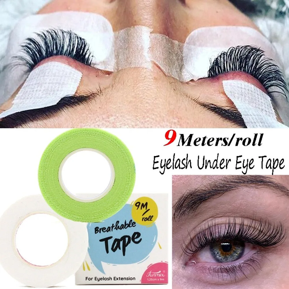 Клейкая лента для ресниц 9 м/рулон медицинская дышащая Антиаллергенная подтяжка