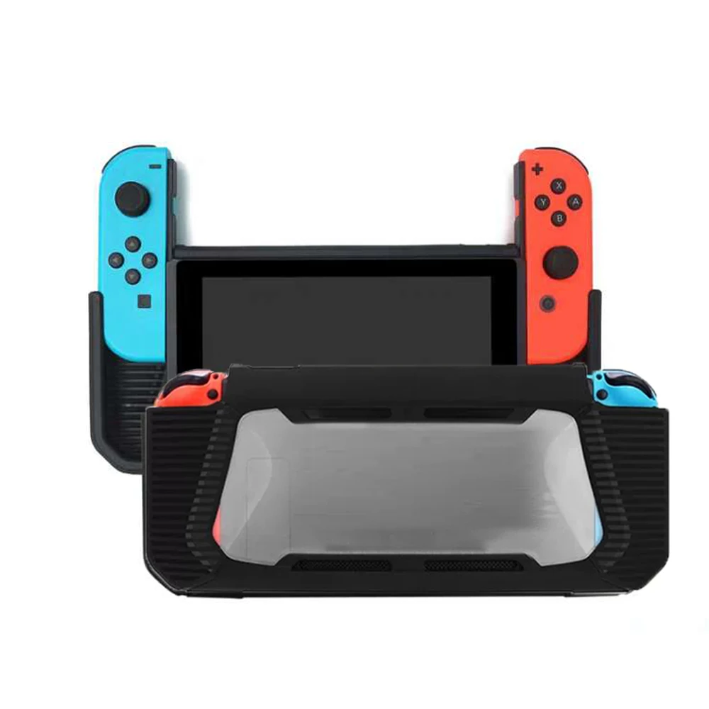 Фото Силиконовый чехол для игровой консоли Nintendo Switch ТПУ защитный сверхпрочный чехол амортизация против царапин ручка хоста подарок №3