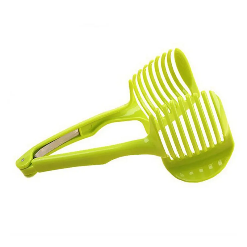 Plastic Hand Slicer Potato Tomato Cutter Tools Lemon Round Slice Clip Fruit Splitter Cutting Holder Kitchen Accessories | Дом и сад
