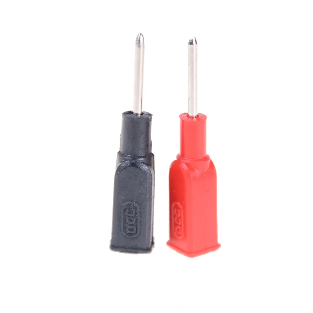 

2Pcs HELTC (Red + Black ) DCC Copper 4mm Banana Female To 2mm Pin Tip Head For Multimeter Test Probes
