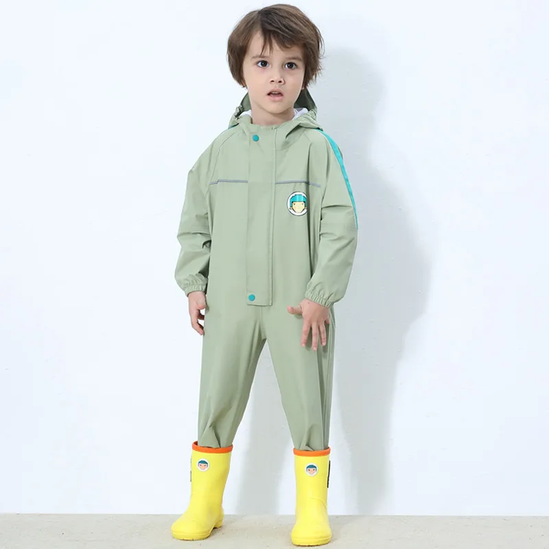 

90-130cm Boys Girls Raincoat For Children,Waterproof Rain Coat Jumpsuit Students Raingear Kids Poncho