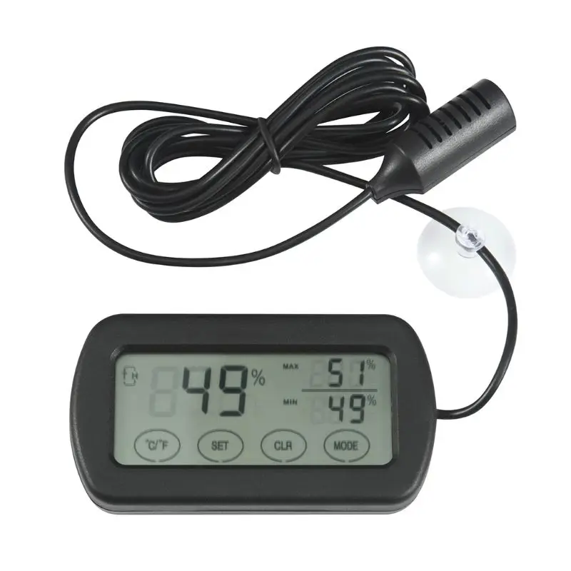 

Large Touch Screen Thermometer Hygrometer Indoor Outdoor Car Temperature Humidity Meter Incubator Aquarium Detector ℃/℉