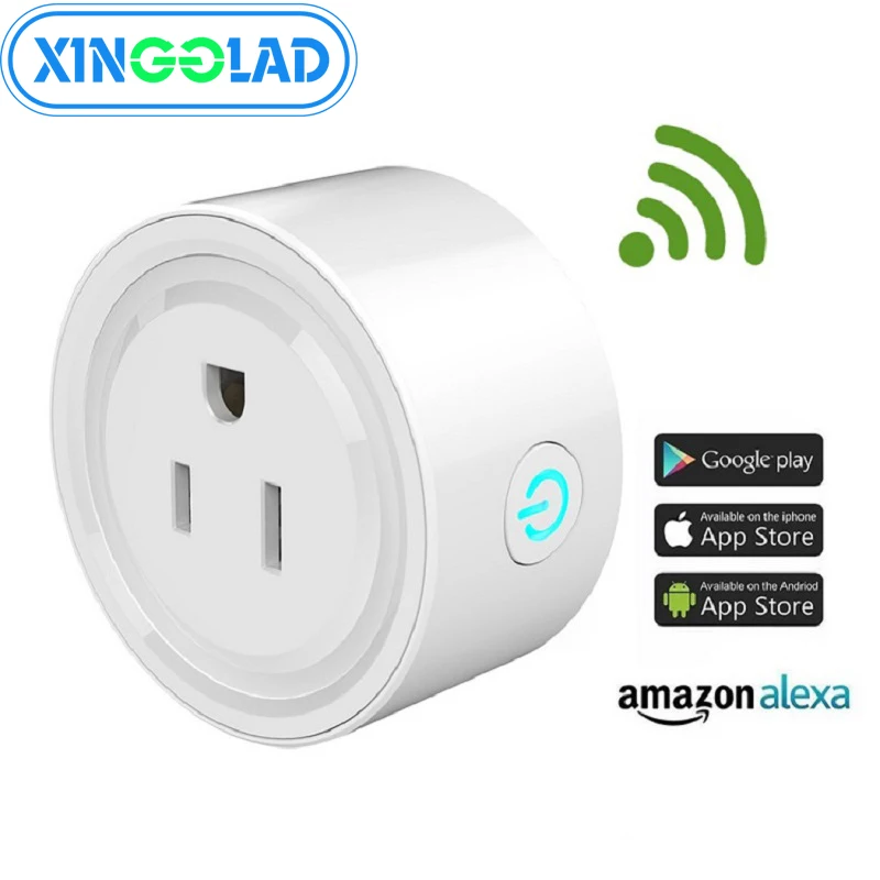 US Mini Smart Power Socket Plug WiFi Outlet Adapter APP Alexa Voice Intelligent Grouping Control Remote Switch Monitoring Timing |