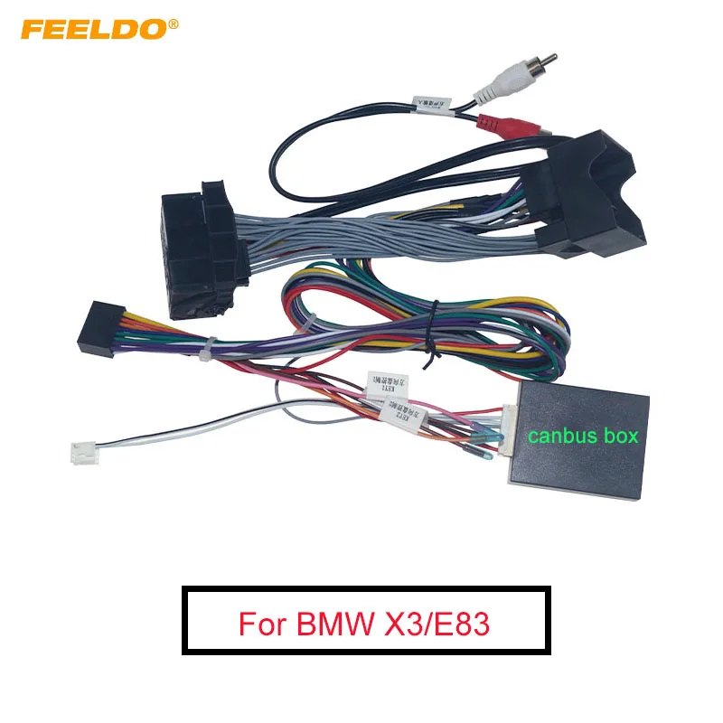 Автомобильный 16 контактный адаптер проводки FEELDO с Canbus для BMW X3/E83(06 10)|Кабели