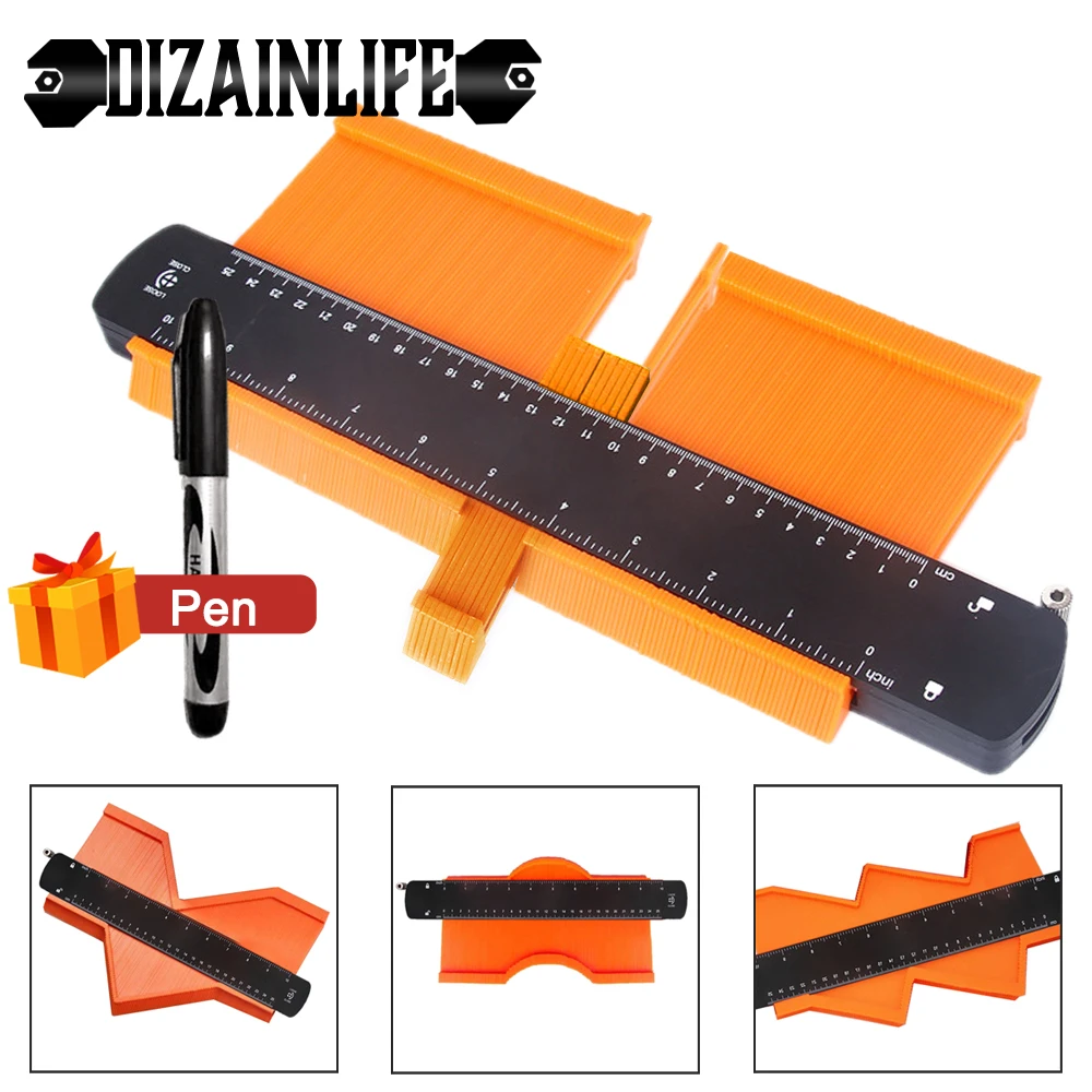 6/10 дюймов Расширенный контурный манометр Дубликатор инструмент для профиля с