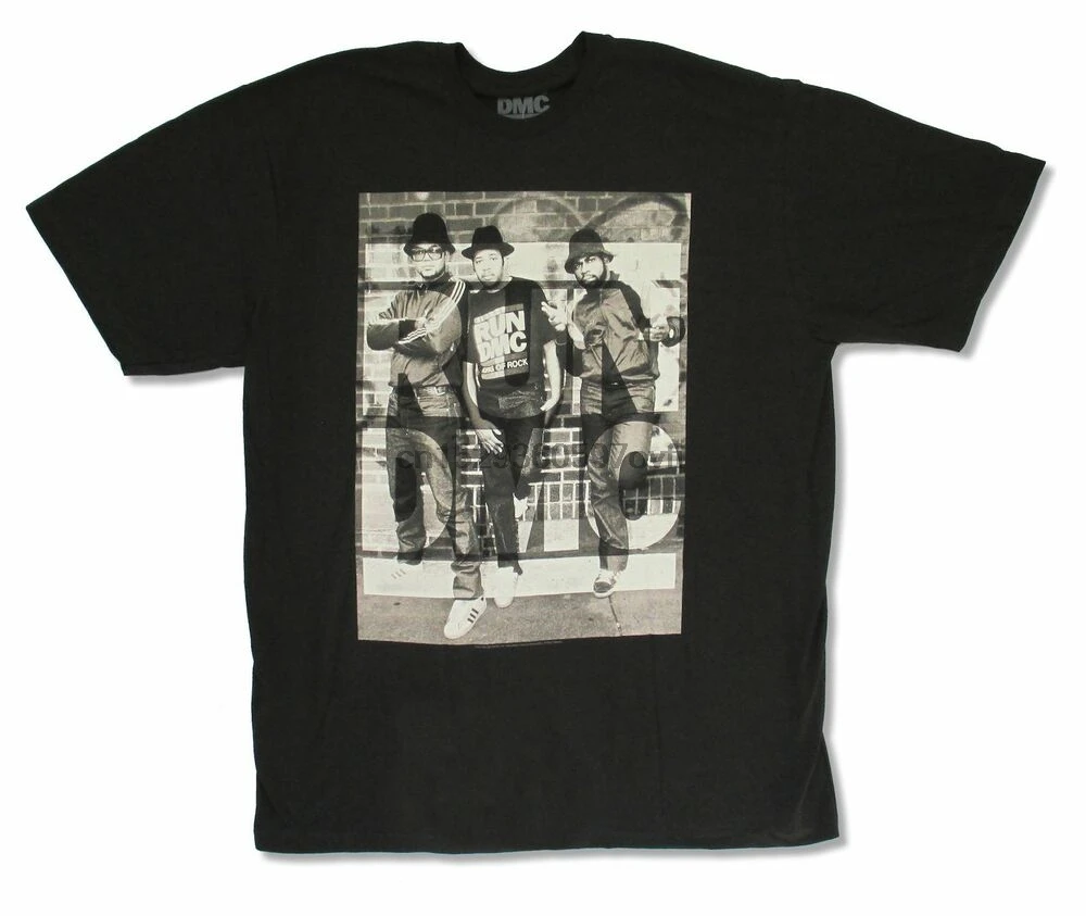 Черная футболка с надписью Run DMC новая официальная футболка|Мужские футболки| |