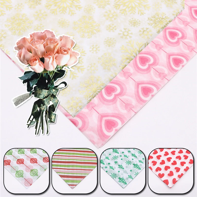 

10pcs Snowflake Xmas Wrapping Tissue Paper DIY New Year Xmas Party Wedding Flowers Packaging Supplies