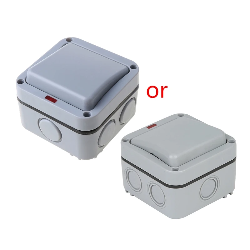 

MP12 Wall Switch Outdoor Waterproof Dust-proof Wall Switch Socket for Garden Courtyard Lawn Garage Accessories