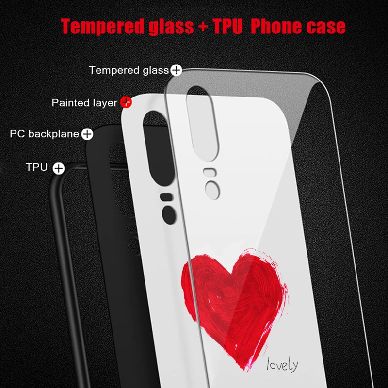 Мопс милый кот со стеклом es закаленное стекло чехол для телефона huawei 7A 8X9 10 P10 P20 P30