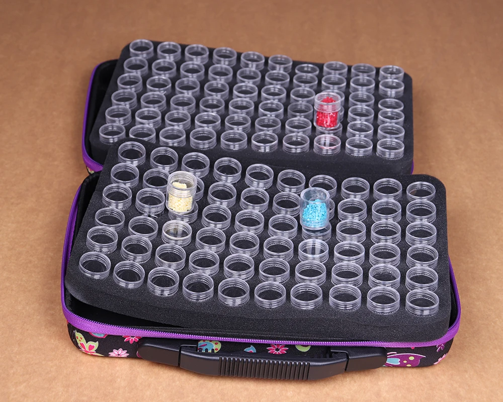 

PDMDOG 60/120 bottles of diamond painting accessories container storage bag butterfly suitcase diamond painting box 2021 New