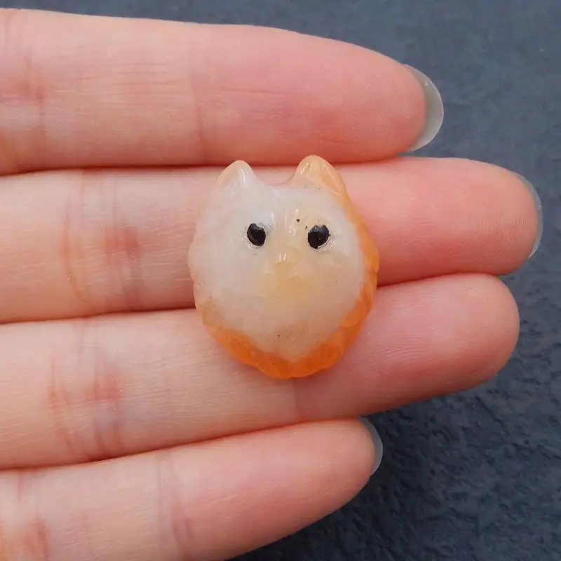 Натуральный камень красный агат Резная Голова животного кабошон 22x19x14 мм 5 7 г |