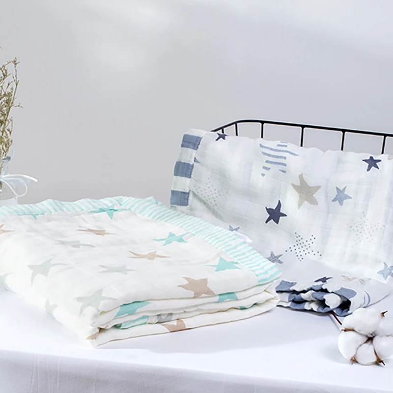 Хлопковое банное полотенце для детей Пеленальное Одеяло коляски одеяло