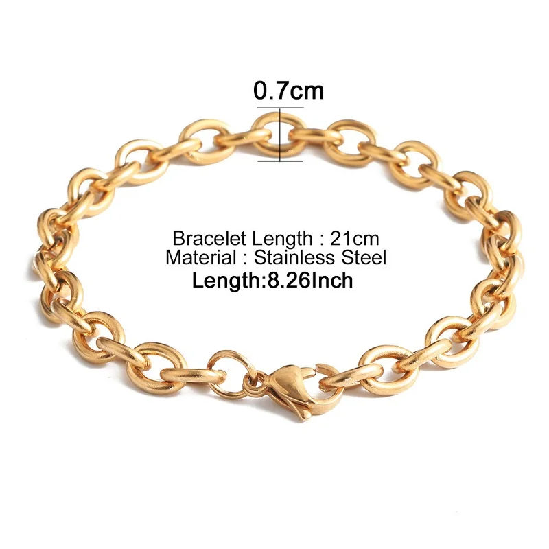 Простой браслет из нержавеющей стали для женщин и девочек застежка OT скрепки