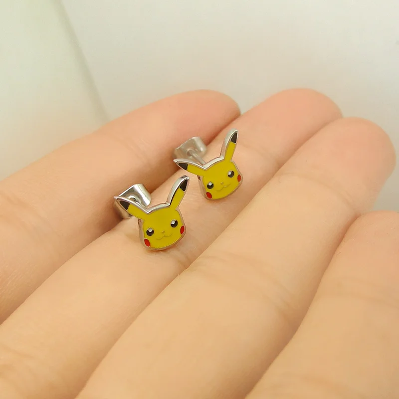 DICAYLUN животных серьги для женщин из нержавеющей стали милый японский мультфильм