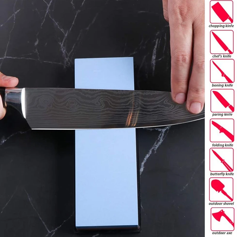 

Sharpening Stone Premium Water Stone Kit, Angle Guide and Leather Strop,Polishing for Kitchen,Hunting and Pocket Knives