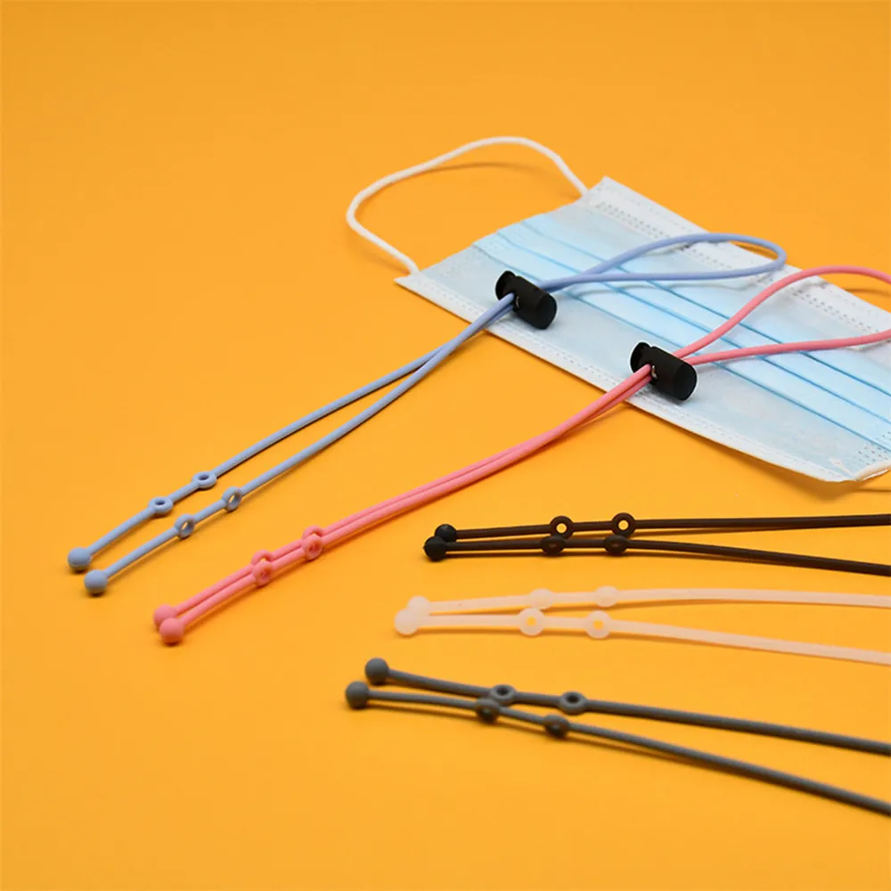 Ремешок для маски силиконовый регулируемый на шнурке с крючком хранения 2 шт. |