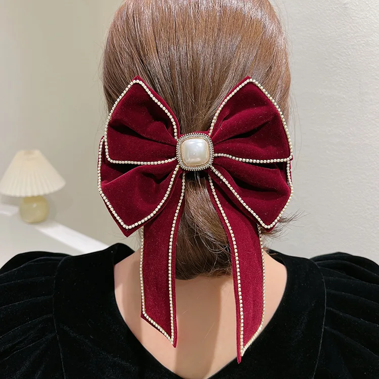 

Bow Girls Hair Clips Fashion Cute Large Hair Bows Handmade Fabric Headbands Hair Accessories For Adults Women Hair Accessories