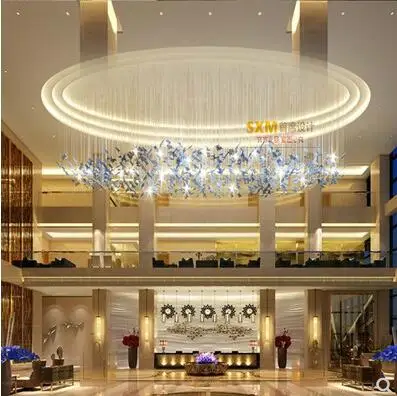 Украшение люстры передний стол песчаный офисный кристалл художественное стекло