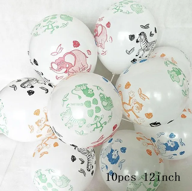 10pcs 1 шт. воздушные шары из фольги, большая голова свиньи, форма джунглей, милые розовые животные, вечерние декоративный шар, фото реквизит для праздника, дня рождения, свадьбы - Цвет: 10pcs