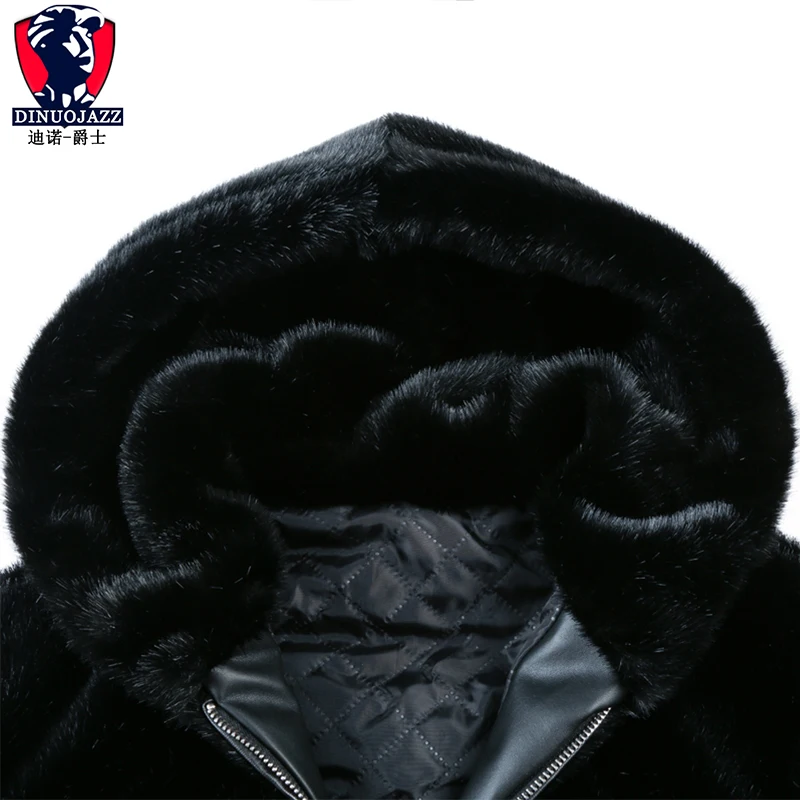 2019 Новая мужская норковая шуба Высококачественная утепленная теплая мягкая