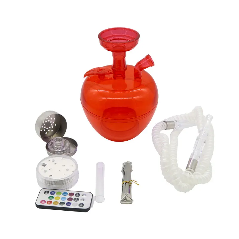 Портативная акриловая чаша кальяна с светодиодный светильник держатель для угля