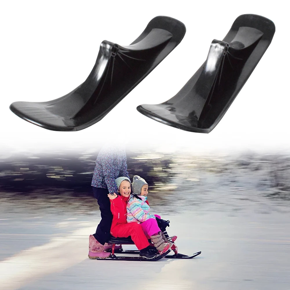 

Snow Sled Snow Board Scooter Ski Sleigh Accessories Snow Skates Black Outdoor Scooter Childrenâ€™s Dual-use Scooter Skiing Board