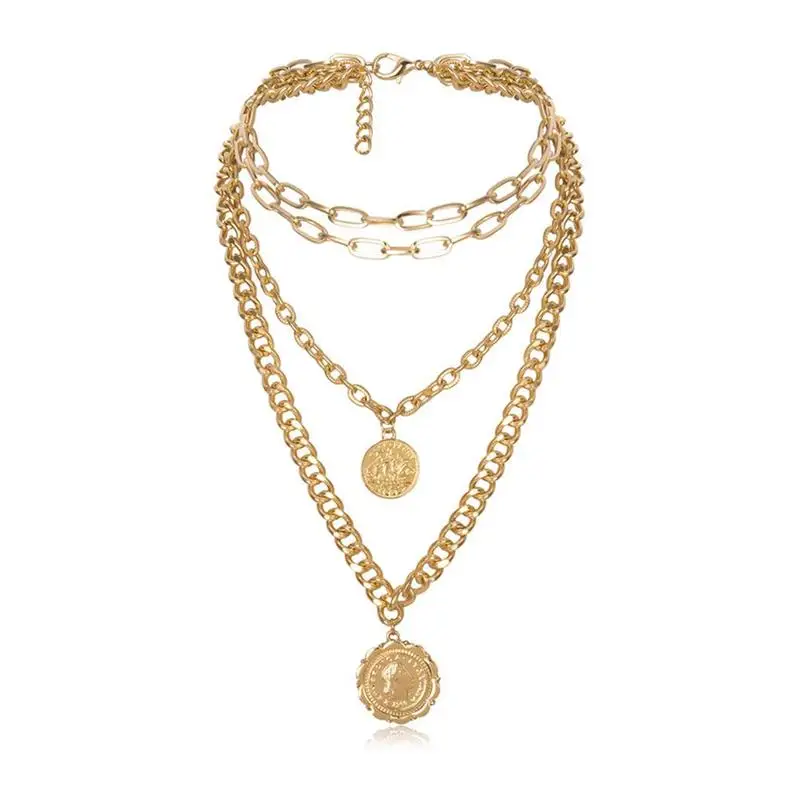 1 шт. многослойный кубинский портрет ожерелье-чокер женское винтажное резное