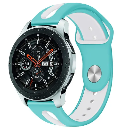 water duck white 22 мм gear S3 Frontier спортивный силиконовый ремешок для samsung Galaxy Watch 46 мм сменный Ремешок Браслет huawei аксессуары GT - Цвет ремешка: water duck white