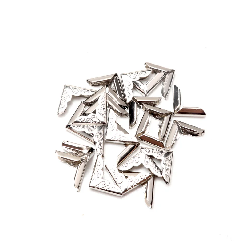 40 шт. серебристые металлические книжные уголки трехсторонние Альбомы меню папки