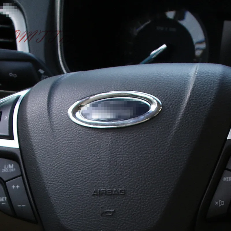 3D хромированная наклейка на руль для автомобиля Ford Fiesta Ecosport Kuga Escape Focus MK2 MK3 MK4 Mondeo