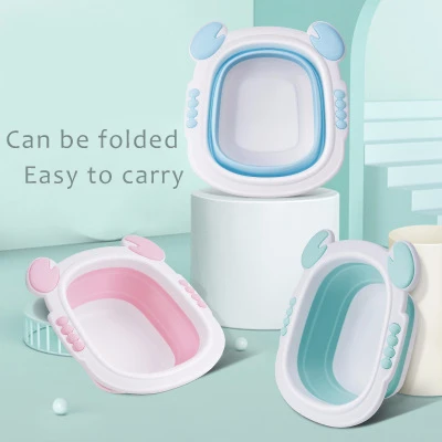 Мультфильм Портативный детская ванночка для мытья лица лоток ванной комнаты