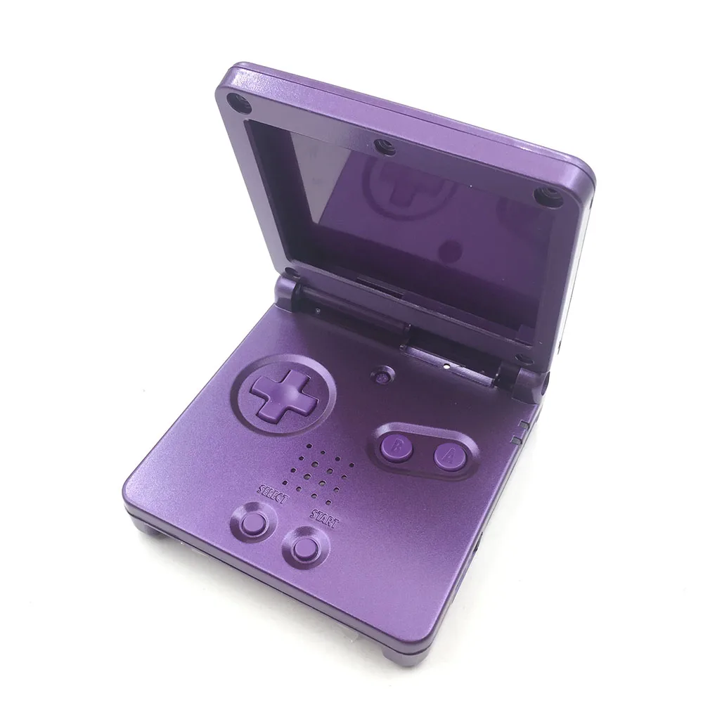 Purple Purple 12 комплектов крутой DIY Корпус чехол+ красочные кнопки для игра Nintendo GBA Boy SP Advance консоль - Цвет: Purple Purple