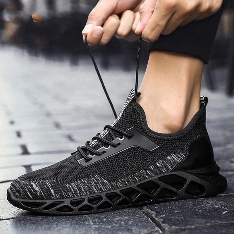 

Spring/Autumn 2019 New Men Casual Shoes Flying Breathable Fashion Sneakers Low Help Lace-Up Non-slip Basic Shoes Man Size 39-44
