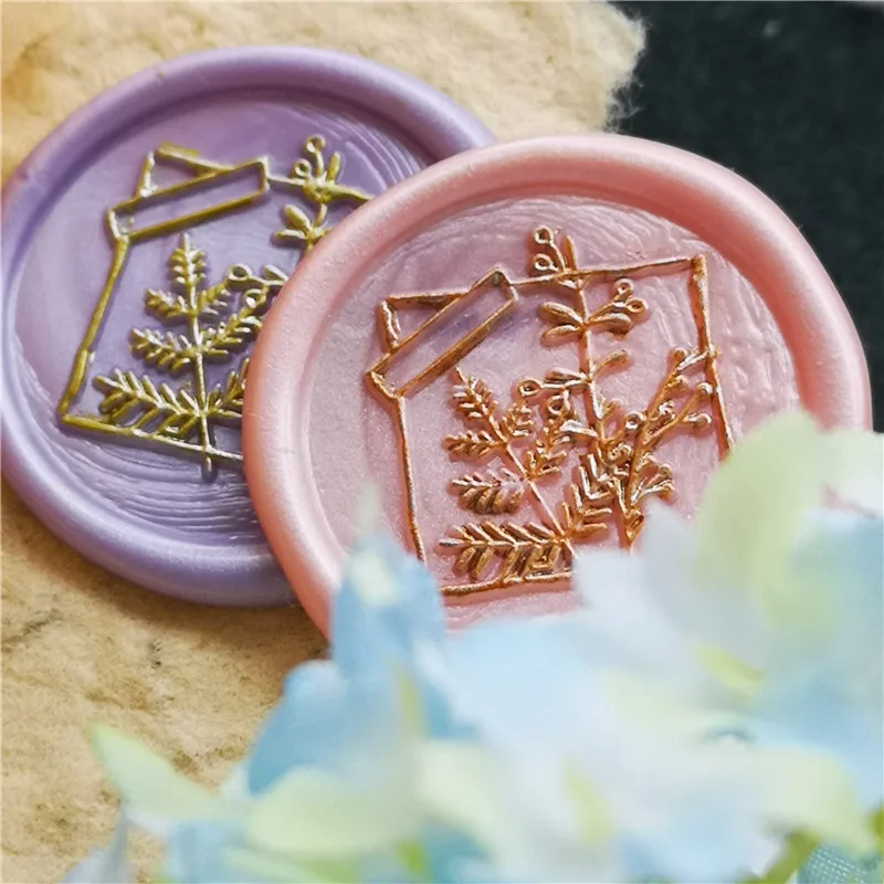 Кристаллы ручной работы Носок с набор восковых печатей ботанический уплотнения