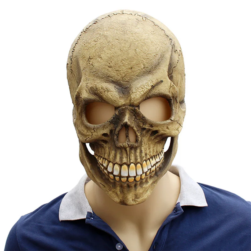 

Hot Selling Scary Skull Full Head Mask Halloween Cosplay Party Prop Horror Latex Novelty