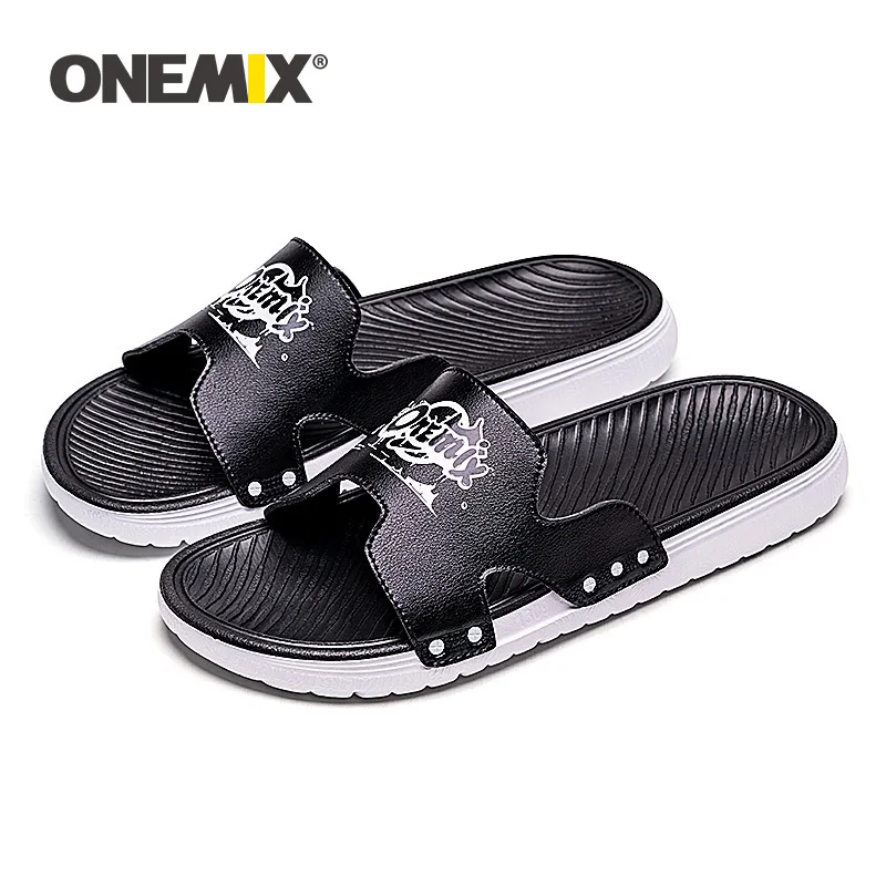 

ONEMIX New Sandals For Men Summer Beach Shoes Comfortable Lightweight Slip On Outdoor Walking Wading Footwear Male Flip Flops